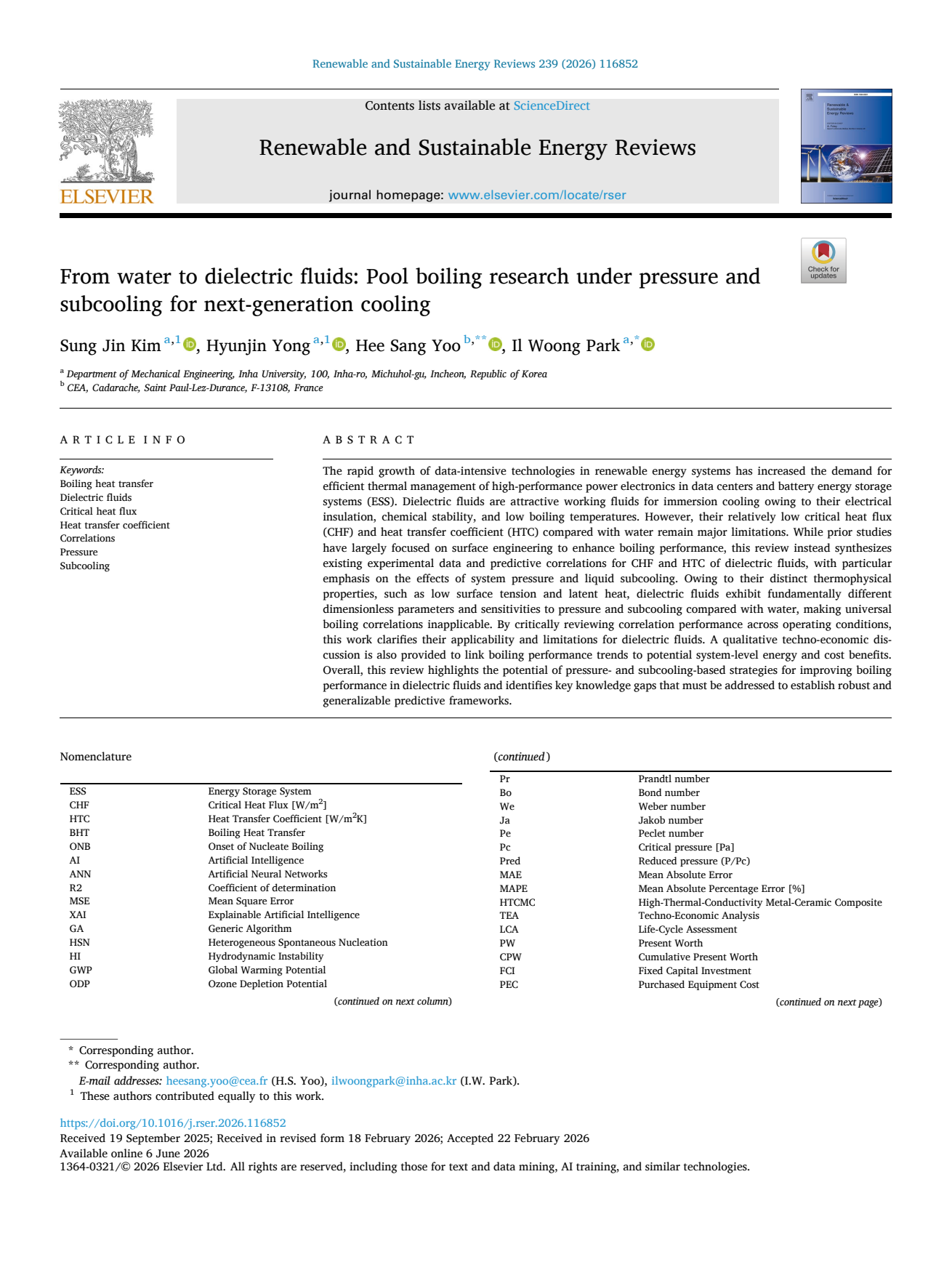 First page of the Renewable and Sustainable Energy Reviews paper